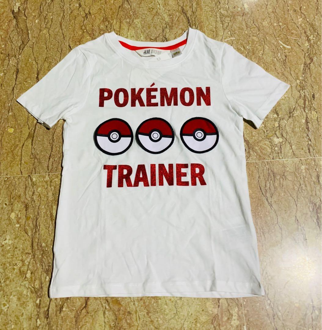 New 2 X H M Pokemon Trainer Tee Babies Kids Boys Apparel 8 To 12 Years On Carousell