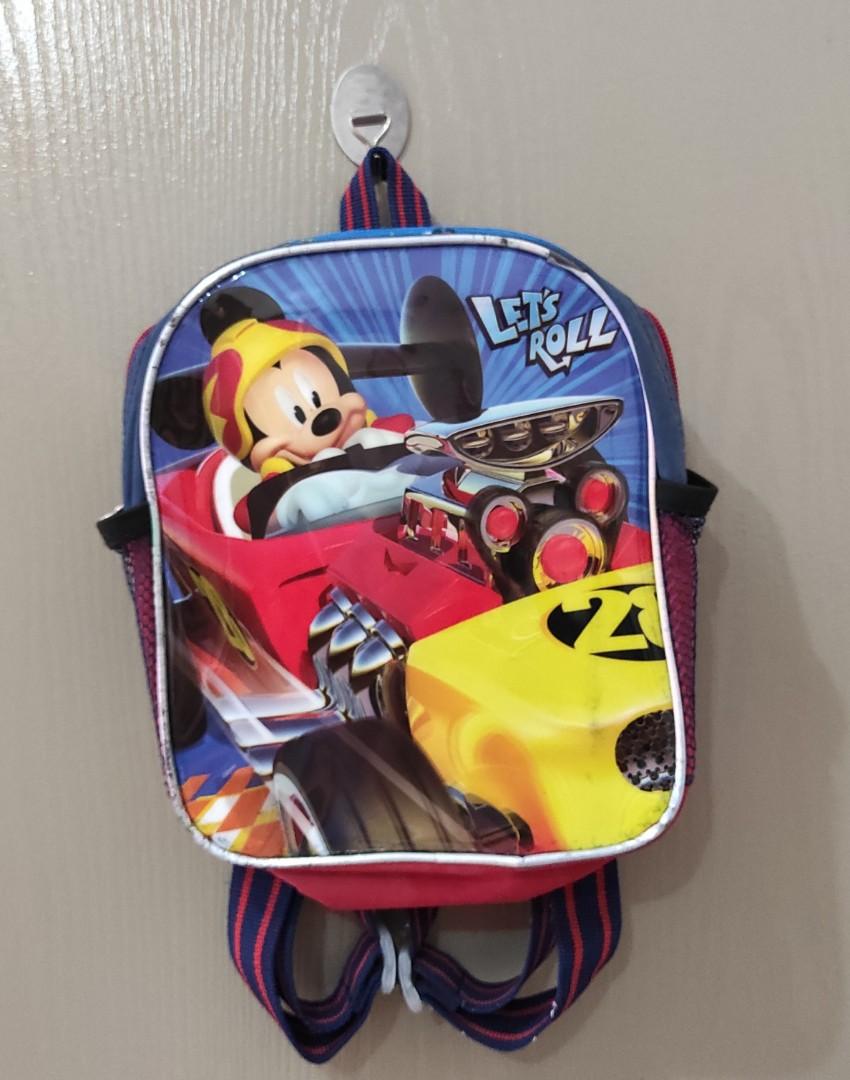 Disney Mickey Mouse Backpack (Category: Diaper Bags & Wetbags) located in Muntinlupa City. Submitted by its.joy (Listing ID 1062857015, Image 1). Description: - adjustable straps - left and right side mesh pockets for water jug or baby bottle - dimensions 24cm by 21cm by 10cm.