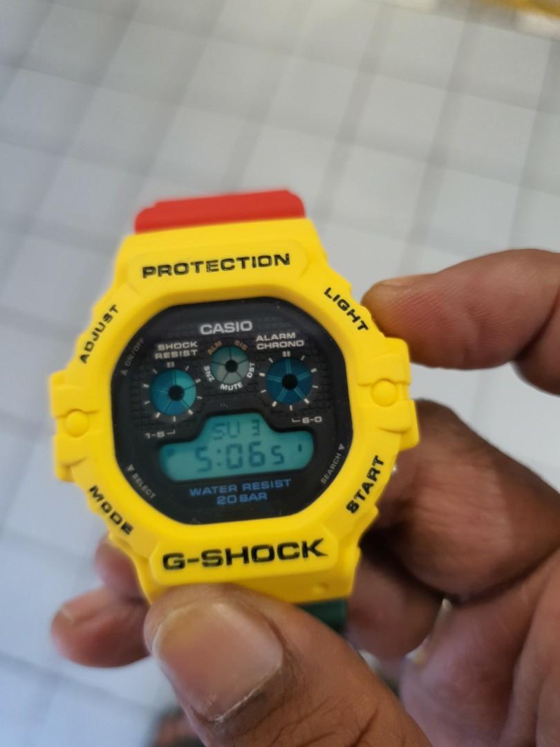 G Shock rasta custom dw5900 tapakkuching Mobile Phones Gadgets Wearables Smart Watches on Carousell