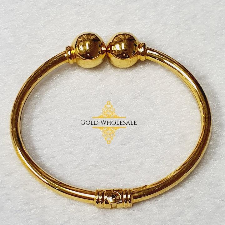 Gold Bangle (916 High Polished Golf), Luxury, Accessories, Others on
