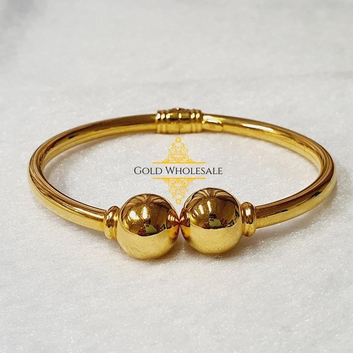 Gold Bangle (916 High Polished Golf), Luxury, Accessories, Others on