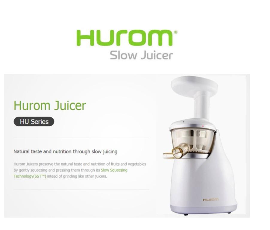HUROM SLOW JUICER HU-300 ホワイト Shop HO Slow Juicer | Official Hurom Store