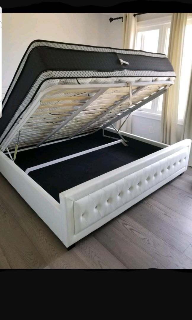 Hydraulic Lift Storage Bed Double, King Hydraulic Lift Storage Bed