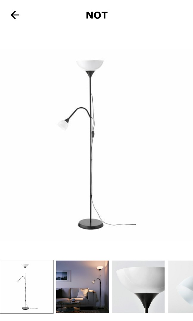IKEA FLOOR LAMP "NOT", Furniture & Home Living, Home Decor, Wall Decor on Carousell