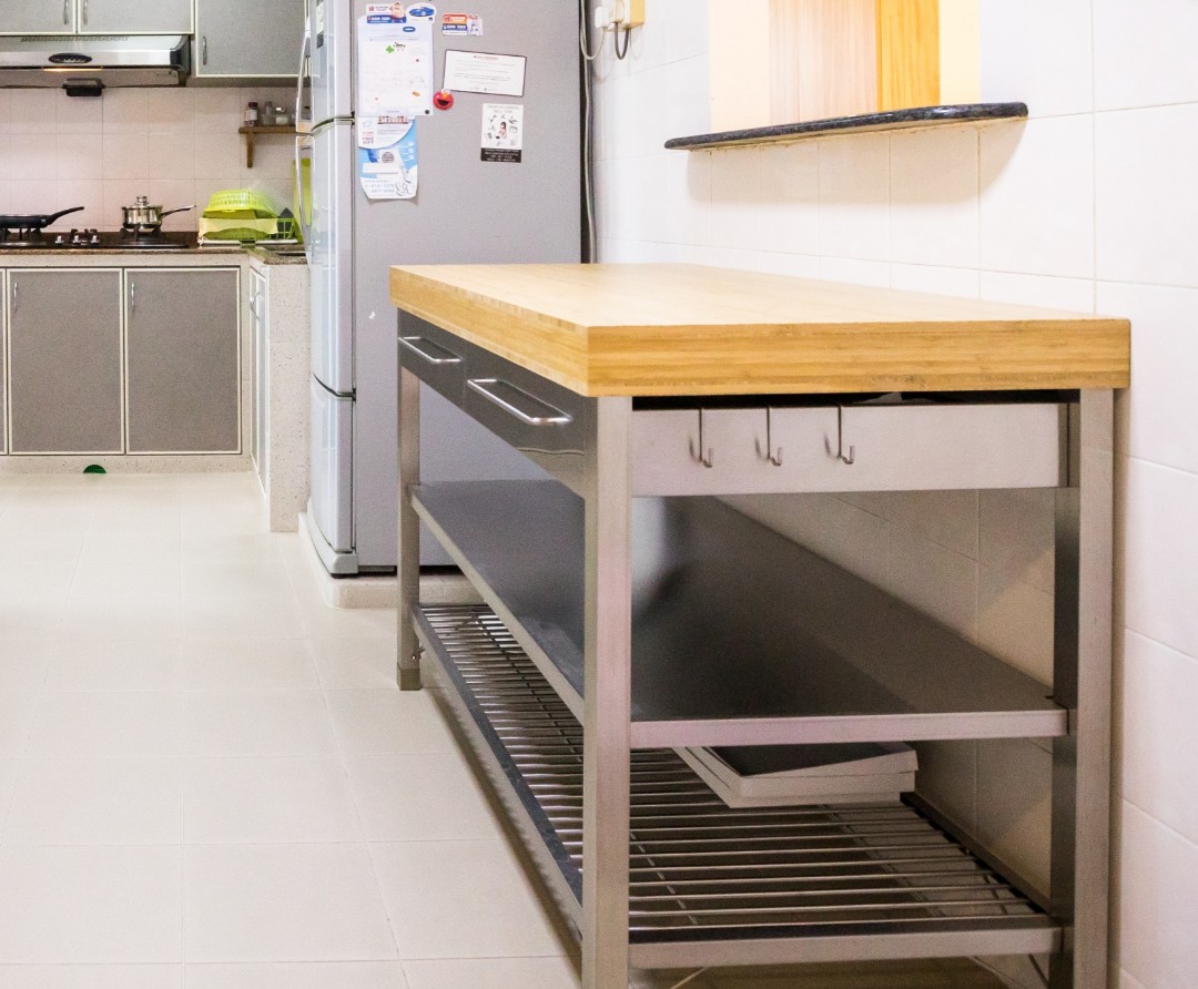 IKEA Kitchen Table Island Work Bench, Furniture & Home Living