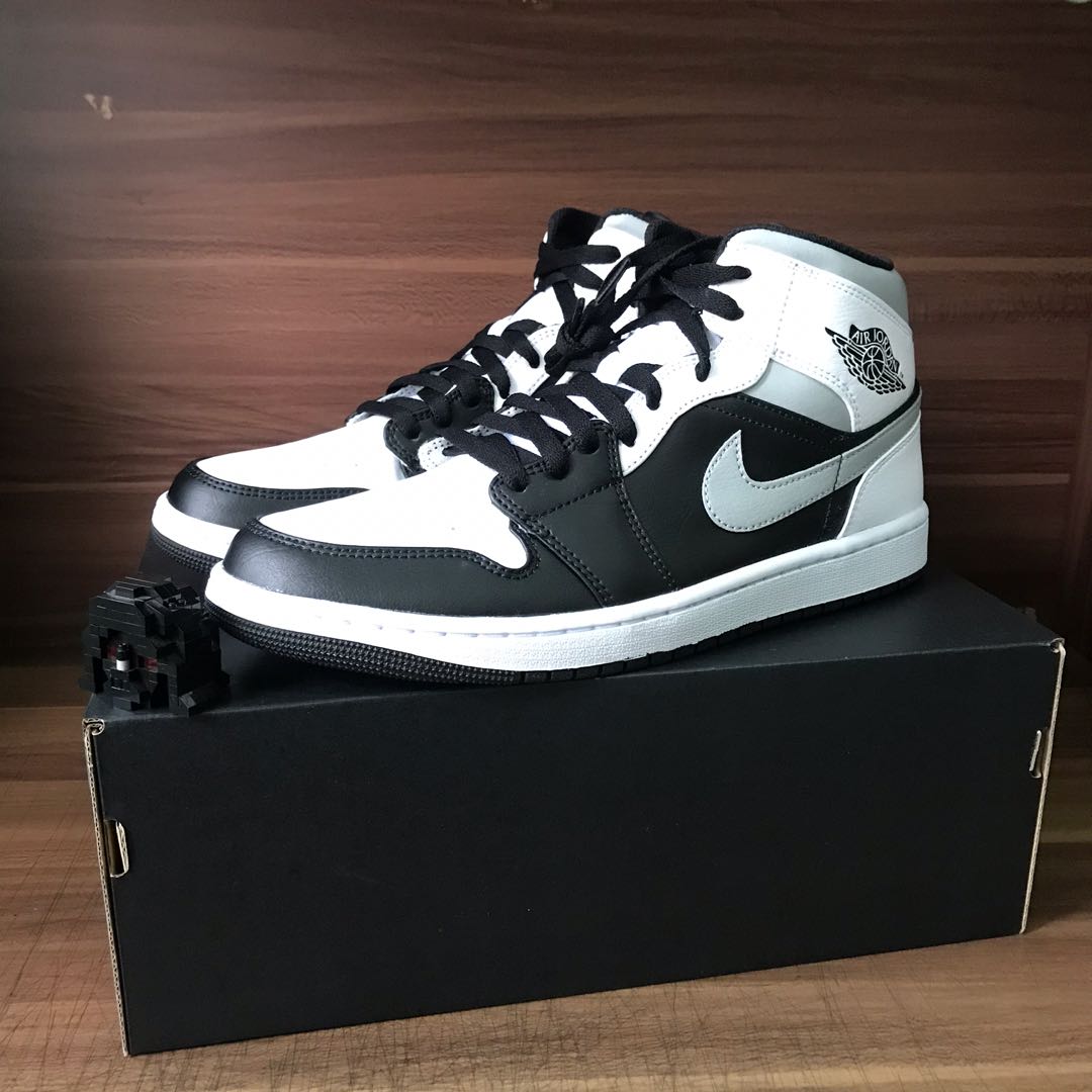 Jordan 1 Mid White Shadow, Fesyen Pria, Sepatu , Sneakers di Carousell