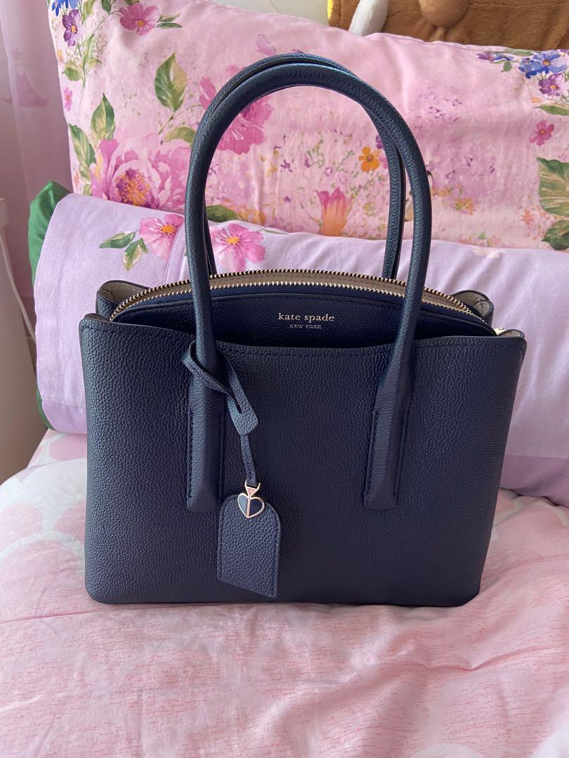 Kate Spade Margaux Medium Satchel Bag in Blazer Blue, Women's Fashion, Bags  & Wallets, Purses & Pouches on Carousell