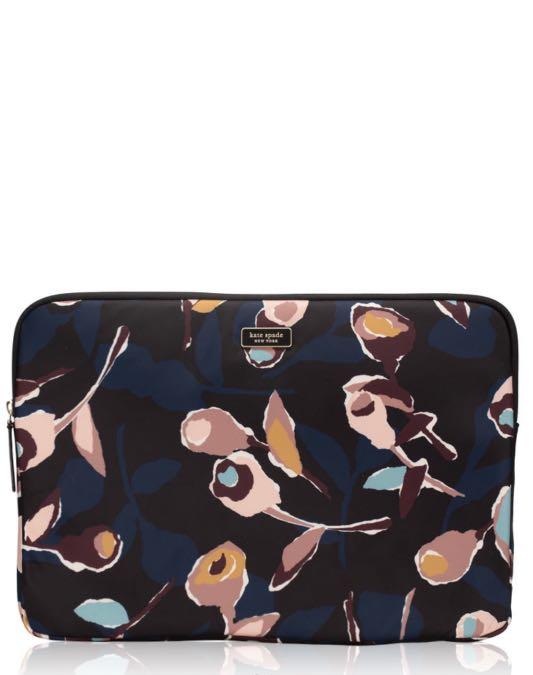 Kate spade navy blue floral laptop bag women