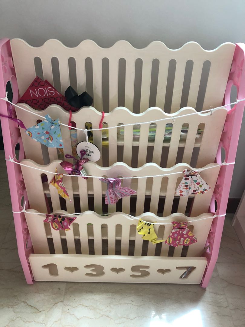 Kids Plastic Bookshelves 4 tier, Babies & Kids, Baby Nursery & Kids