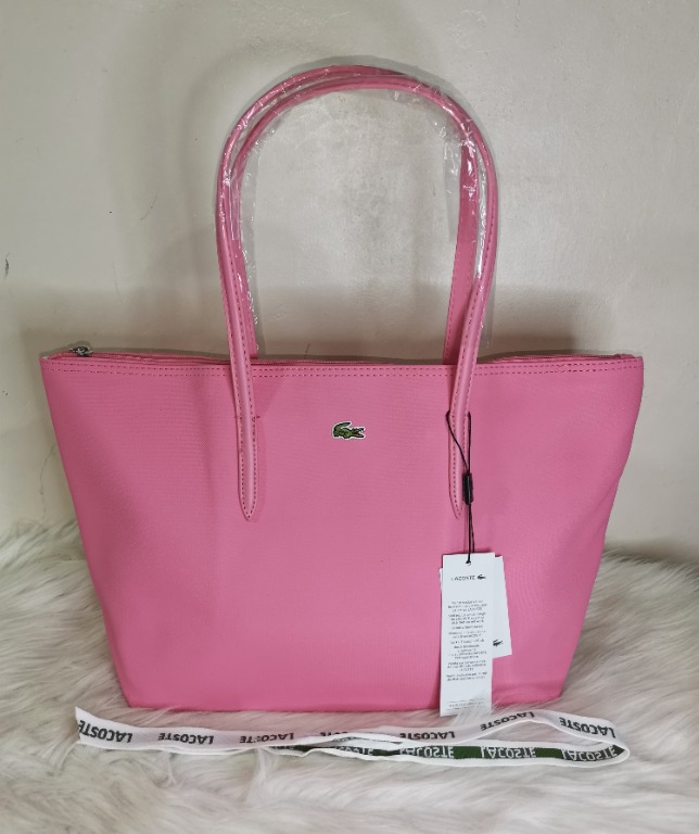 Lacoste tote bag pink hotsell