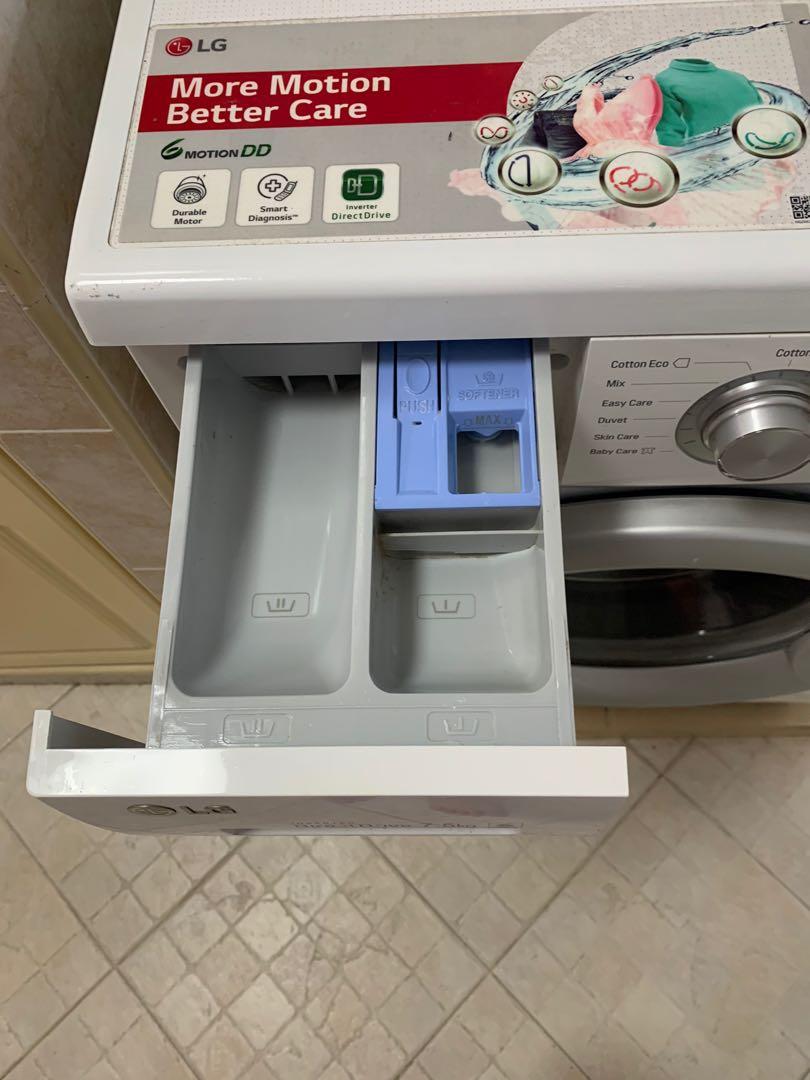 LG Washing Machine 7.5kg (Used), TV & Home Appliances, Washing Machines