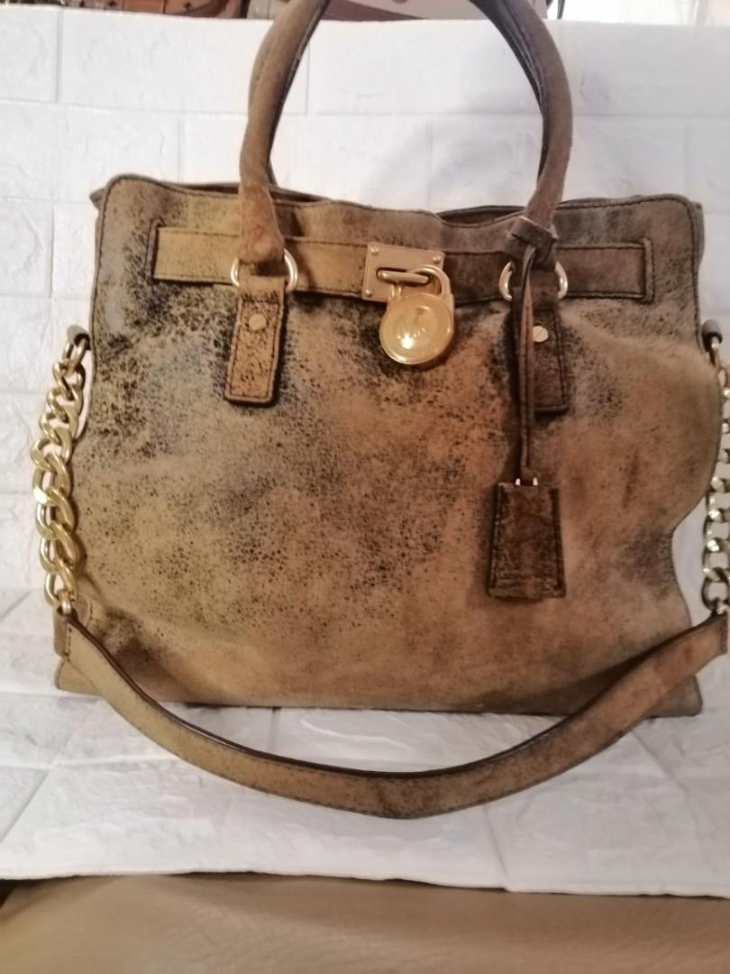 Michael kors distressed brown new arrivals leather bag