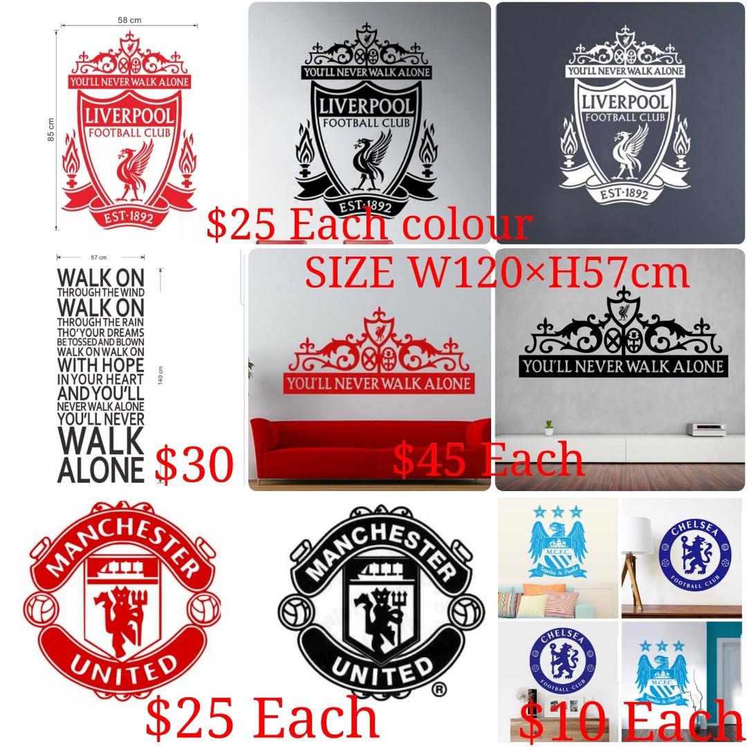 More Instock 25 45 Red Black White World Cup Football Team Logo Liverpool Fc