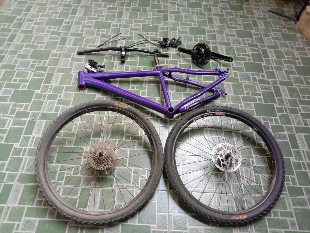 purple mountain bike parts