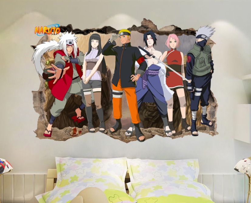 Naruto Kids Children Bed Room Self Adhesive Wall Sticker Wallpaper Home  Decor Vinyl Decal Mural DIY, Furniture & Home Living, Home Decor, Wall  Decor on Carousell