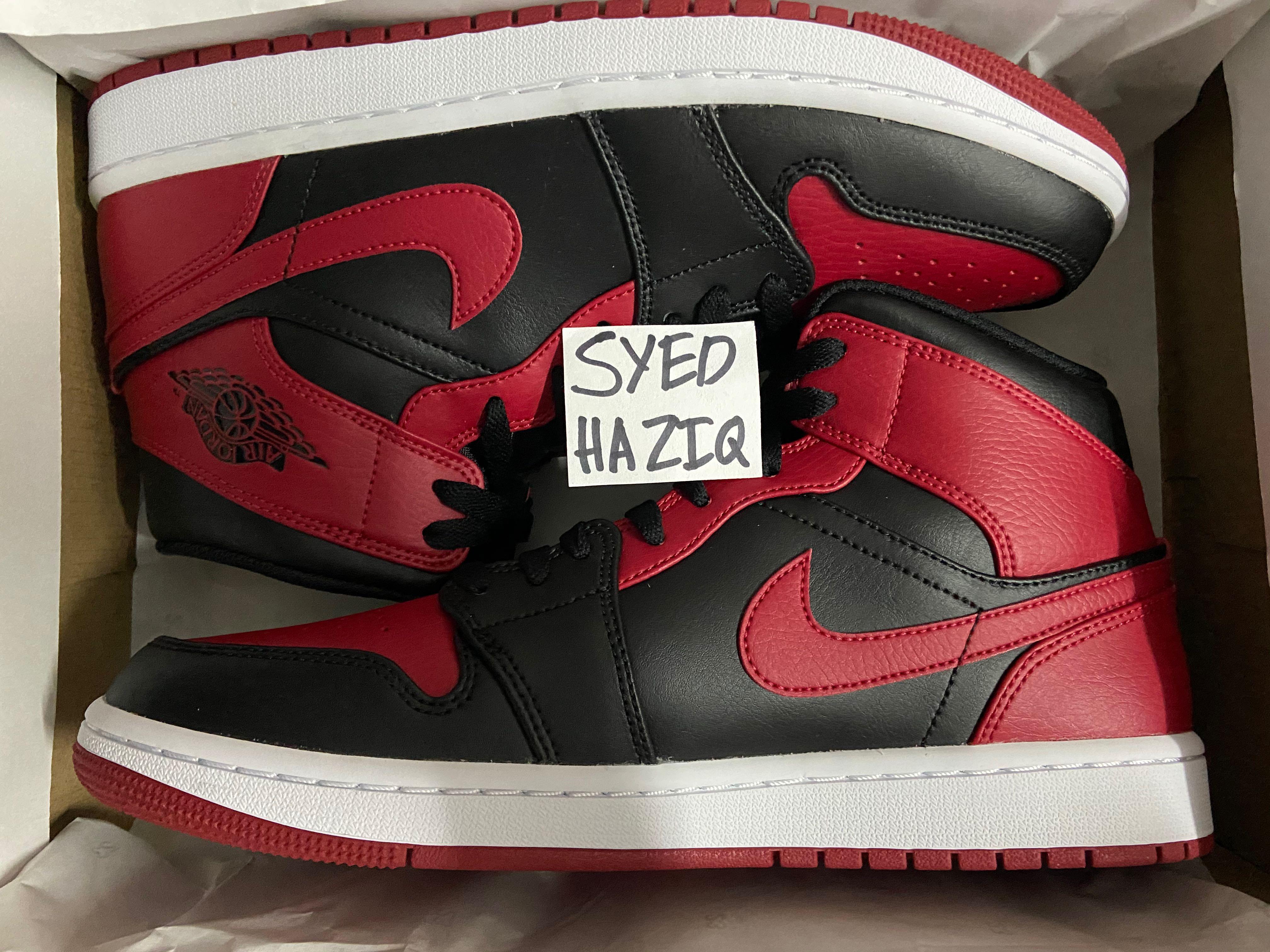 Jordan 1 mid black cool deals grey gym red