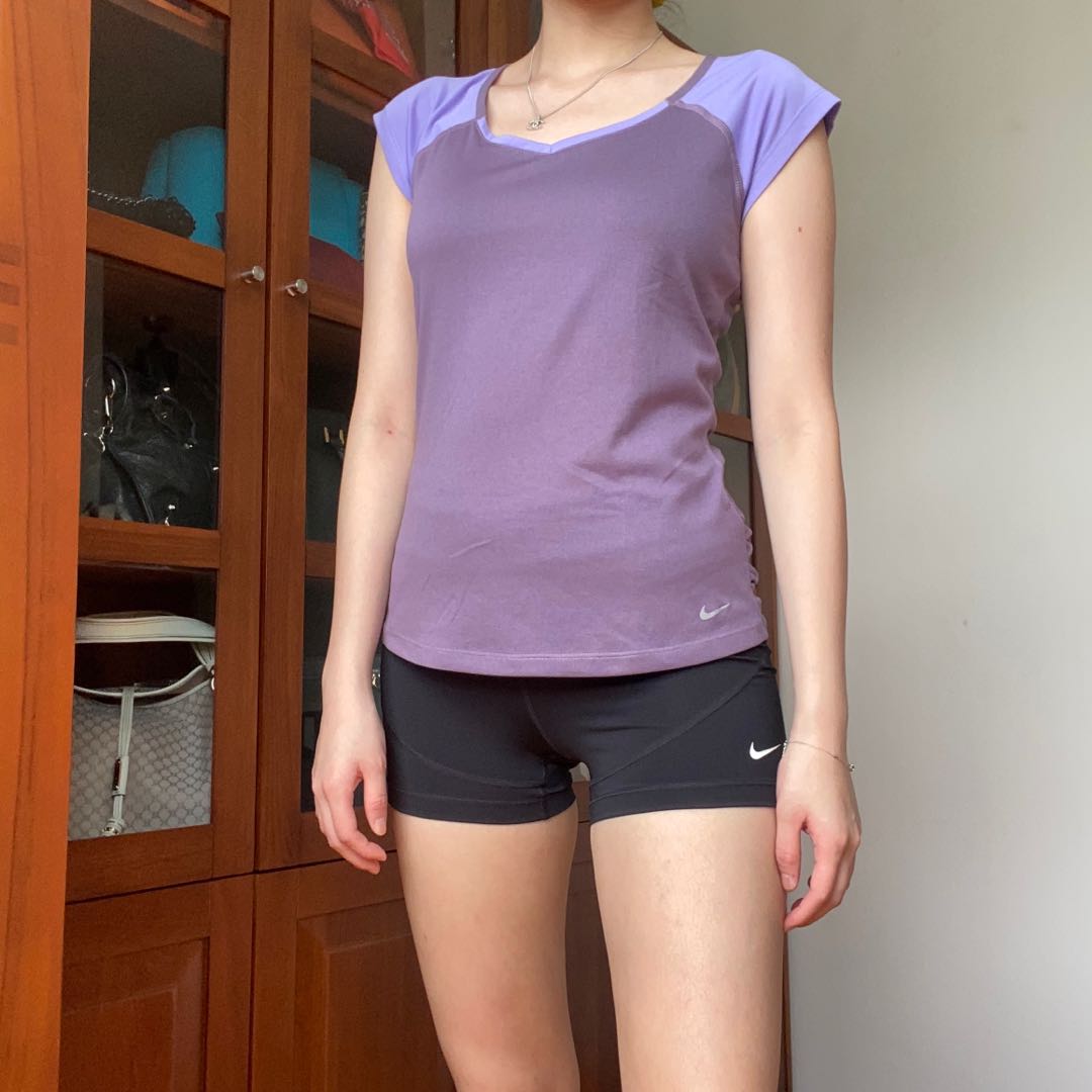 NIKE purple cap sleeve dri fit top Women s Fashion Activewear on