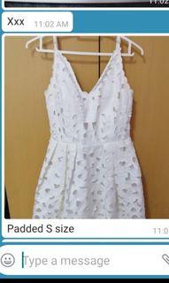 Padded White Dress