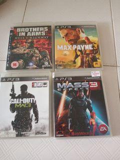 PS3 Games (1 For-$10) Max payne 3,Mass 3 Effect,Brothers in Arms hell's Highway,call of Duty M3.