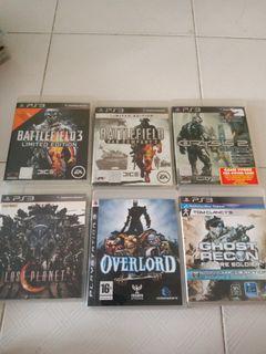 PS3 Games For Sale (1 For-$10) Overload,Lost planet,Ghost Recon Future soldier,Crysis 2, Battlefield Bad Company 2 & Battlefield 3 limited edition.