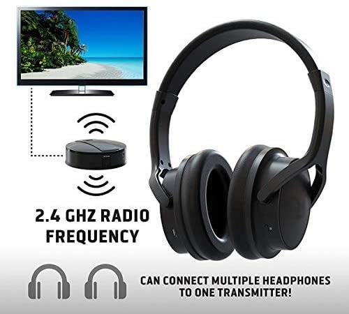 wireless tv headphones set of 2