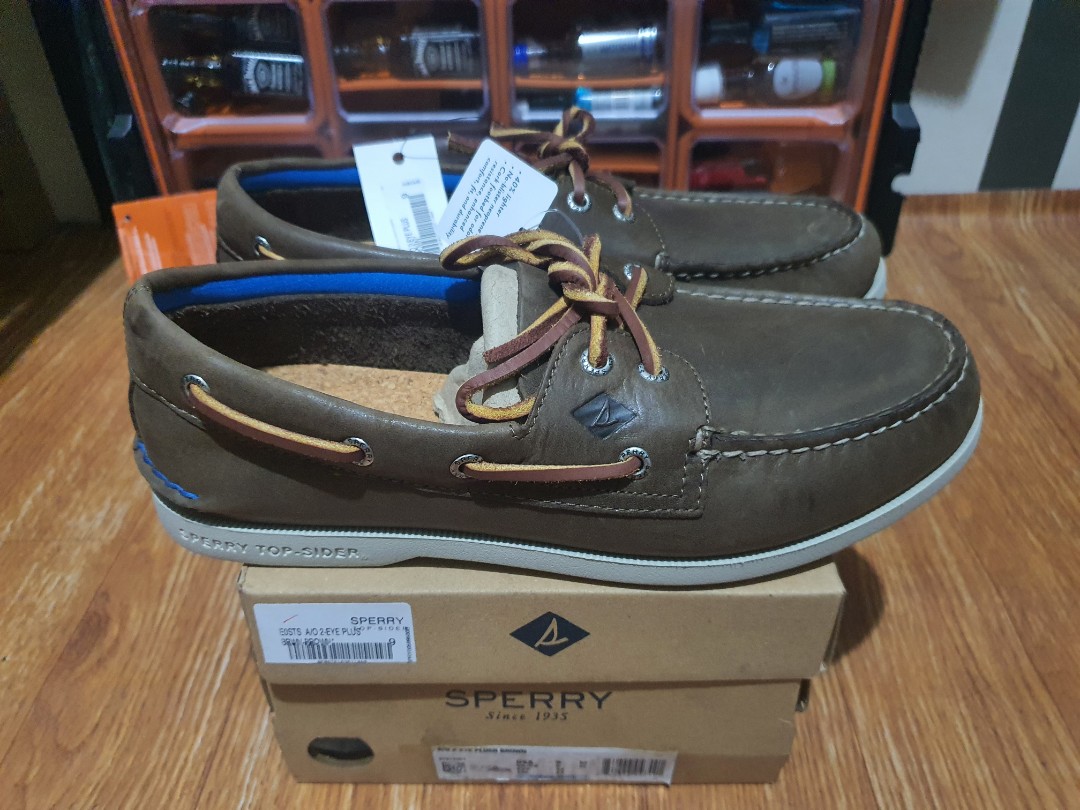 Sperry A/O 2-Eye Plush Brown, Men's 