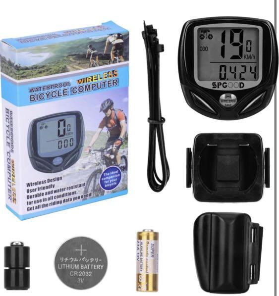 SPGOOD Bike computer wireless 16 functions waterproof LCD speed