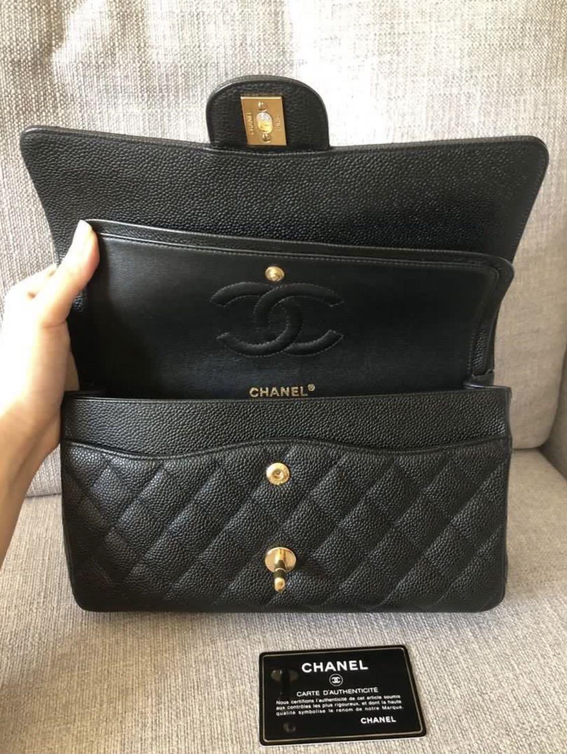 Rare* Chanel Red Small Classic Double Flap Bag In Caviar Leather