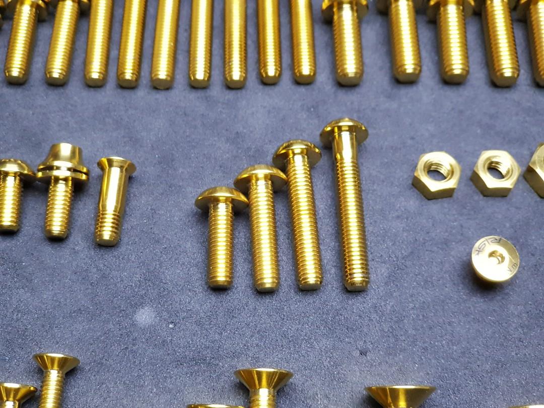 Titanium Bolt Gold Series Titanium Screw, Sports Equipment, Bicycles