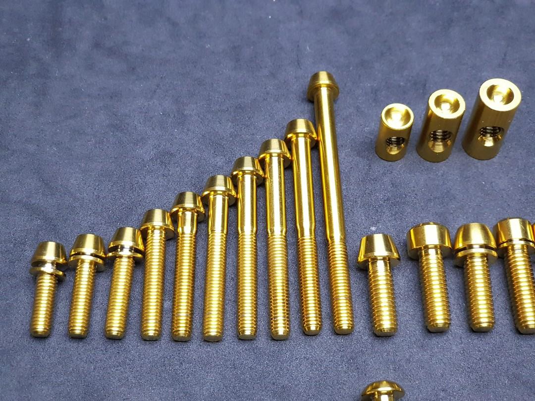Titanium Bolt Gold Series Titanium Screw, Sports Equipment, Bicycles