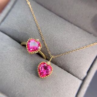 🌸甜美Topaz粉紅托帕石,熱粉色🌸  主石8x8mm ,  925純銀 ， 戒指$688 , 鎖骨鏈$69864195651490051110