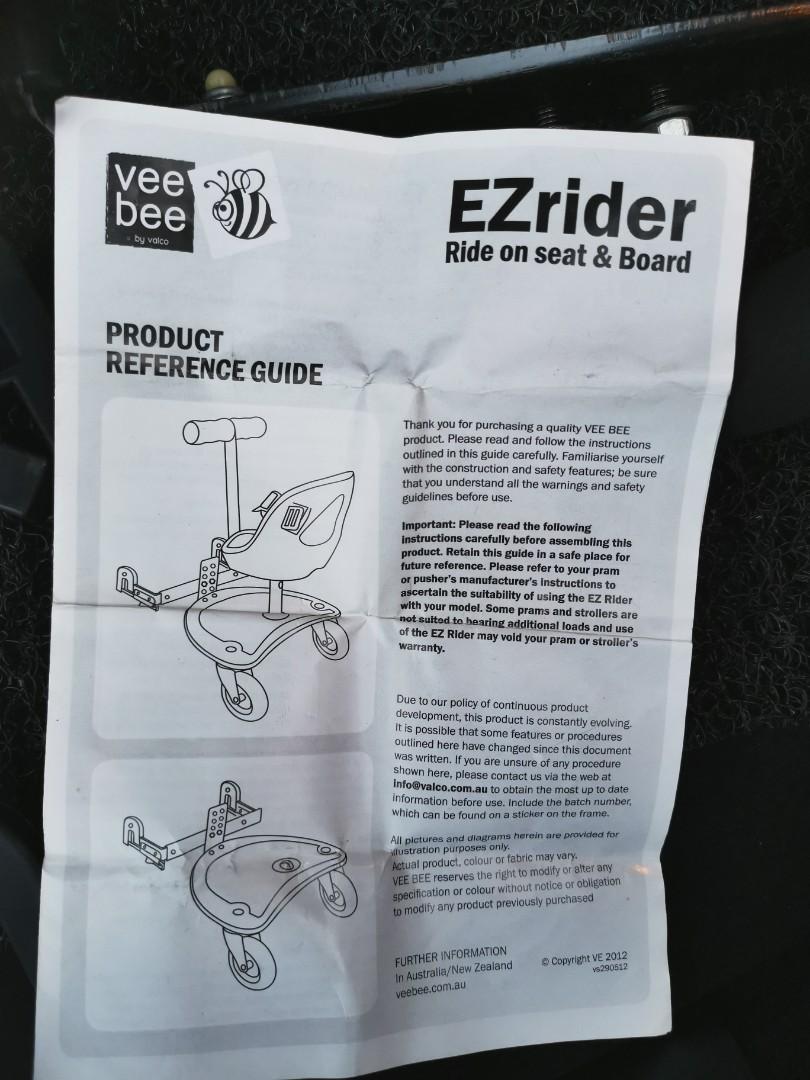 vee bee ez rider board seat connector extended seat, Babies & Kids