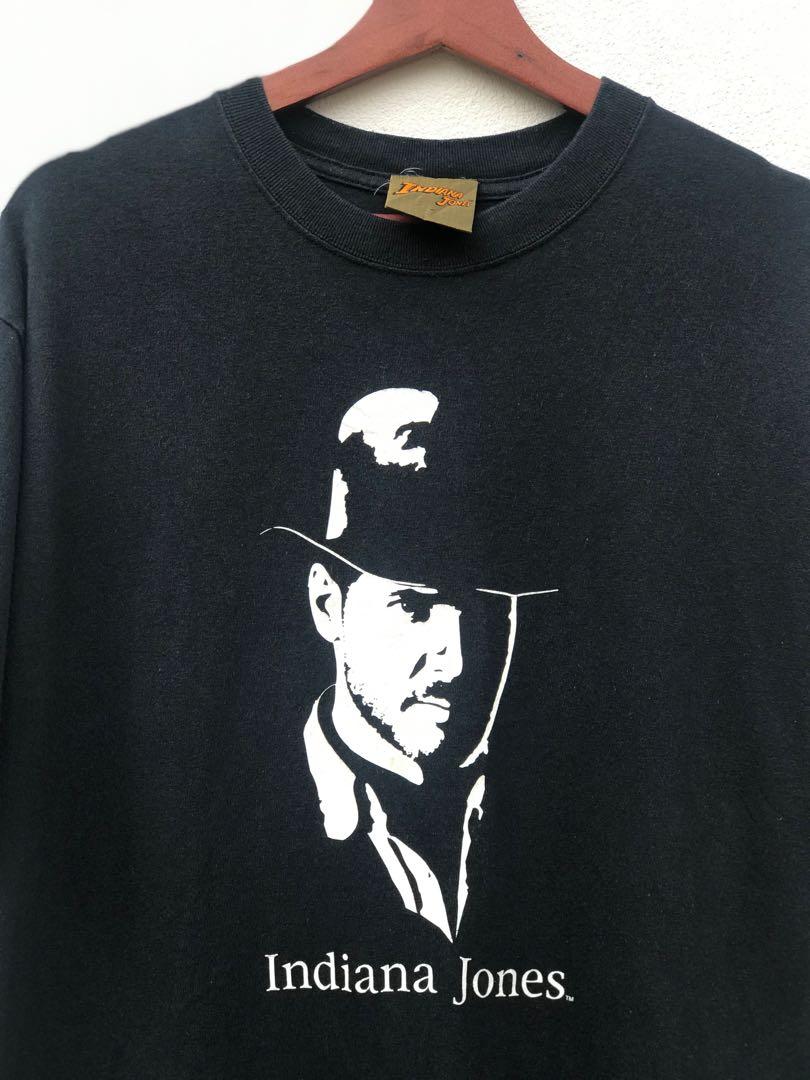 Indiana Jones Movie T-shirt, Men's M size cotton burgundy type Vintage Second Hand