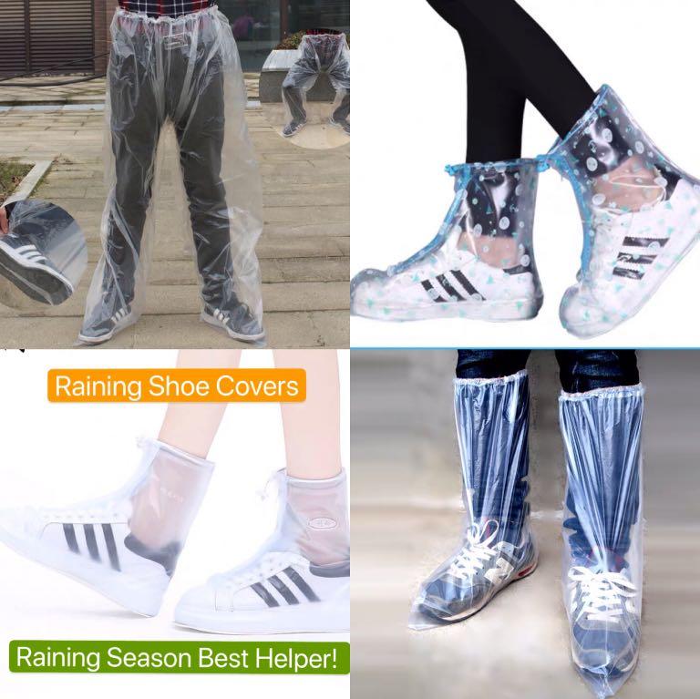 10pcs Rainproof shoe covers pants cover water proof rain coat