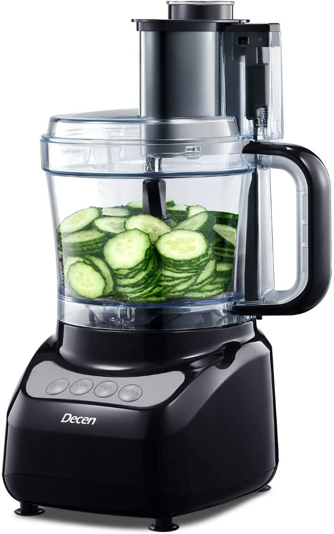 2151) Food Processor, DECEN Compact Food Processor, Multifunctional 2L Electric Food Chopper, 3