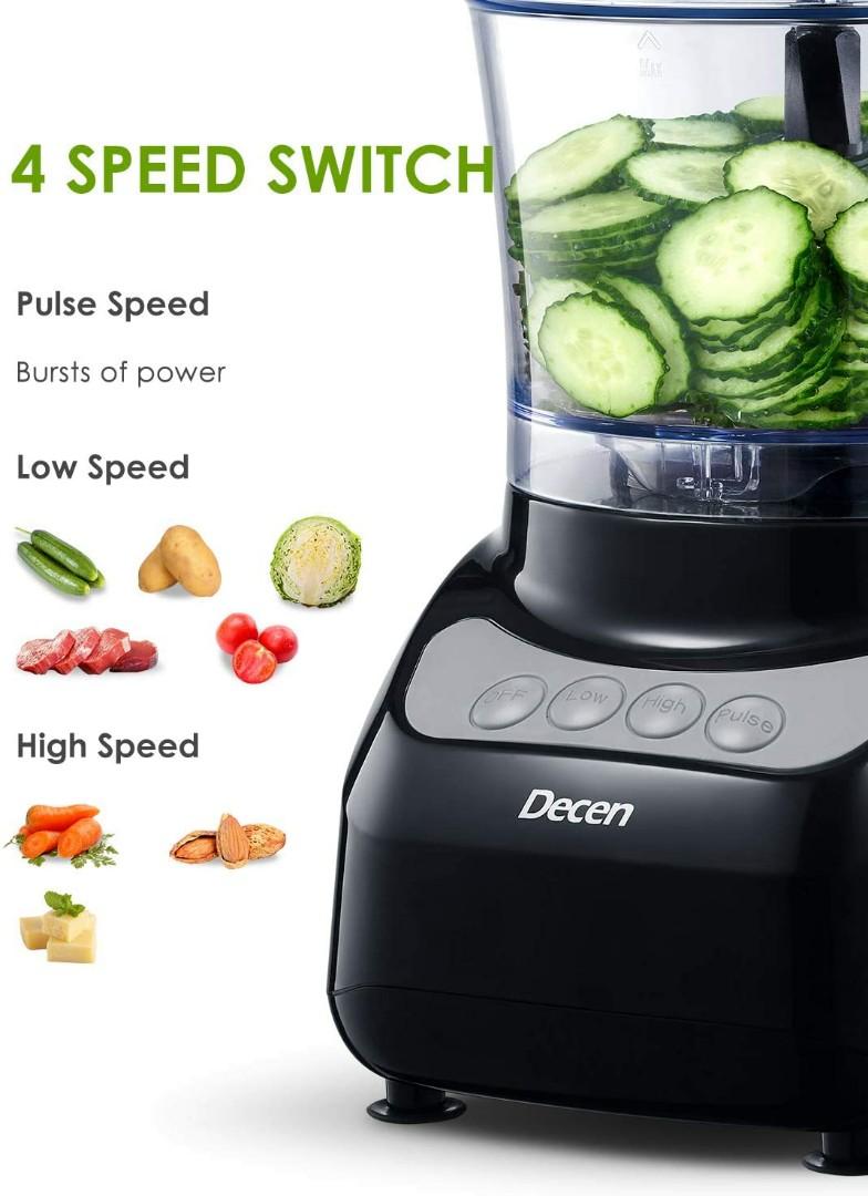 2151) Food Processor, DECEN Compact Food Processor, Multifunctional 2L