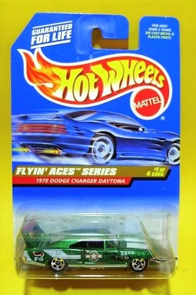 Hot Wheels Blue Card Collector # 737 1970 Dodge Charger Daytona Flying Aces 