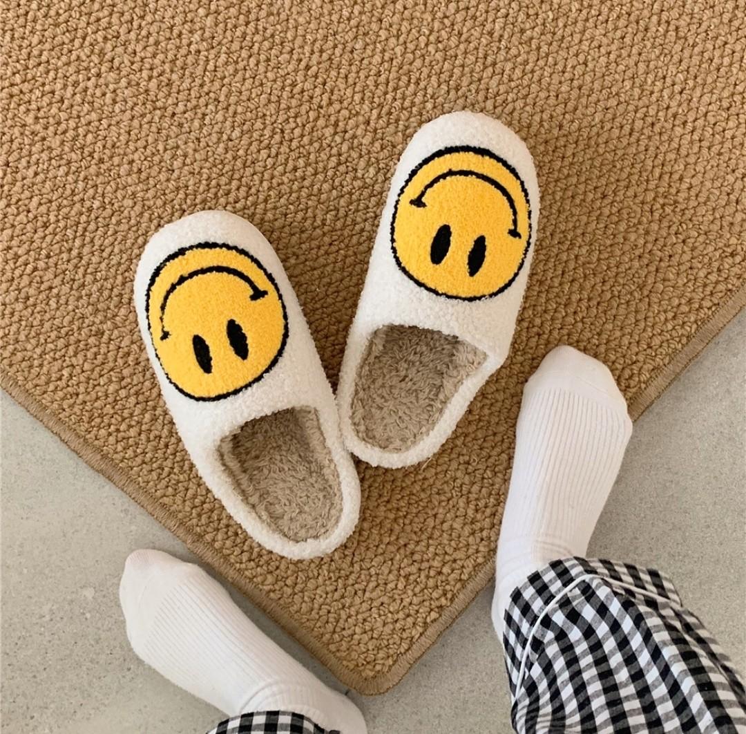smiley face slippers