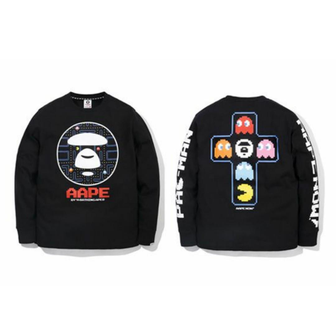 AAPE x Pacman Long Sleeve Tee Black T shirt Bape