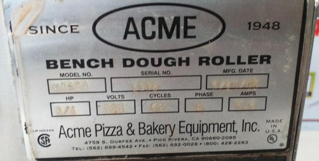 Acme MRS-20 Dough Roller