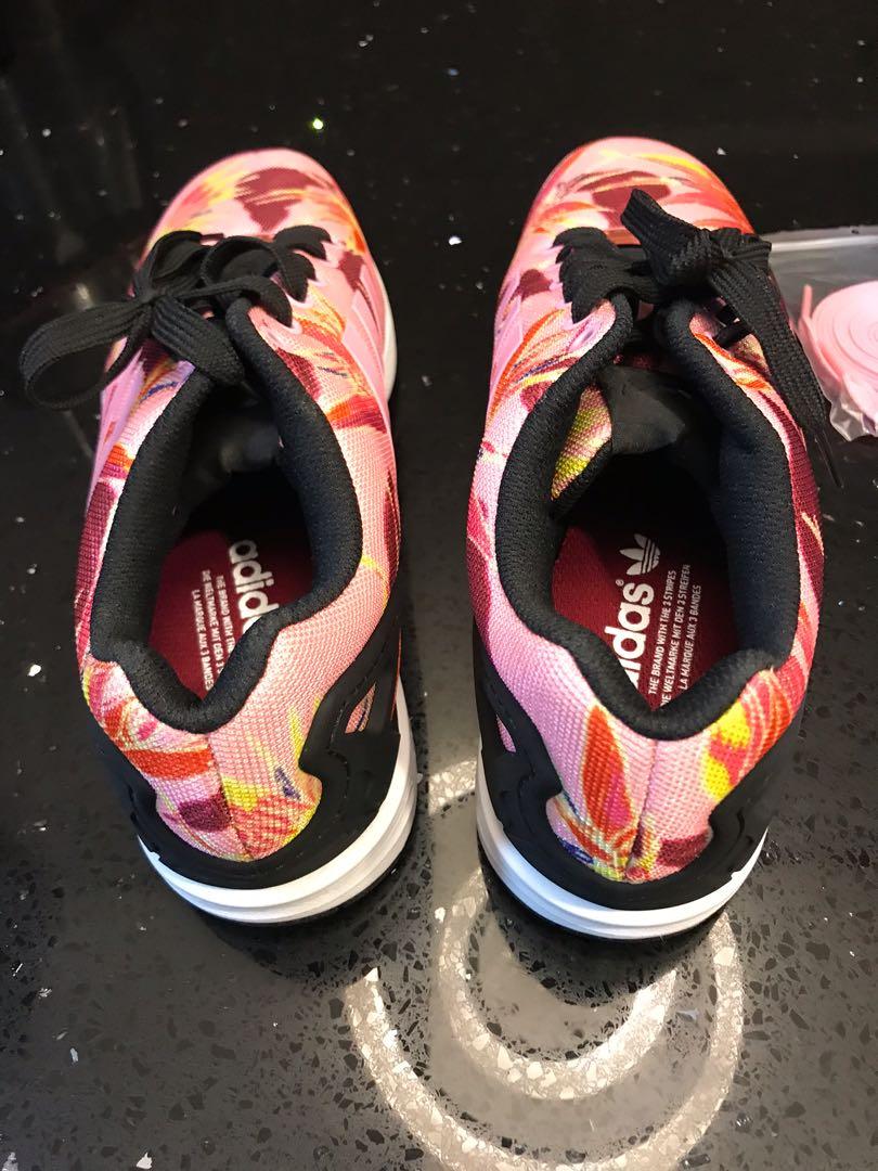 Adidas zx flux cheap pink floral