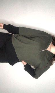 ASOS Oversized Green and Black hoodie