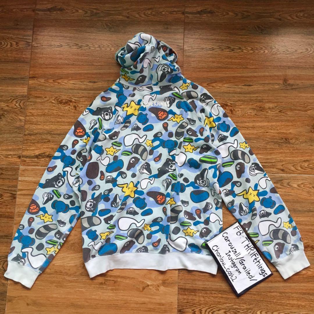 Kaws x bape hoodie best sale