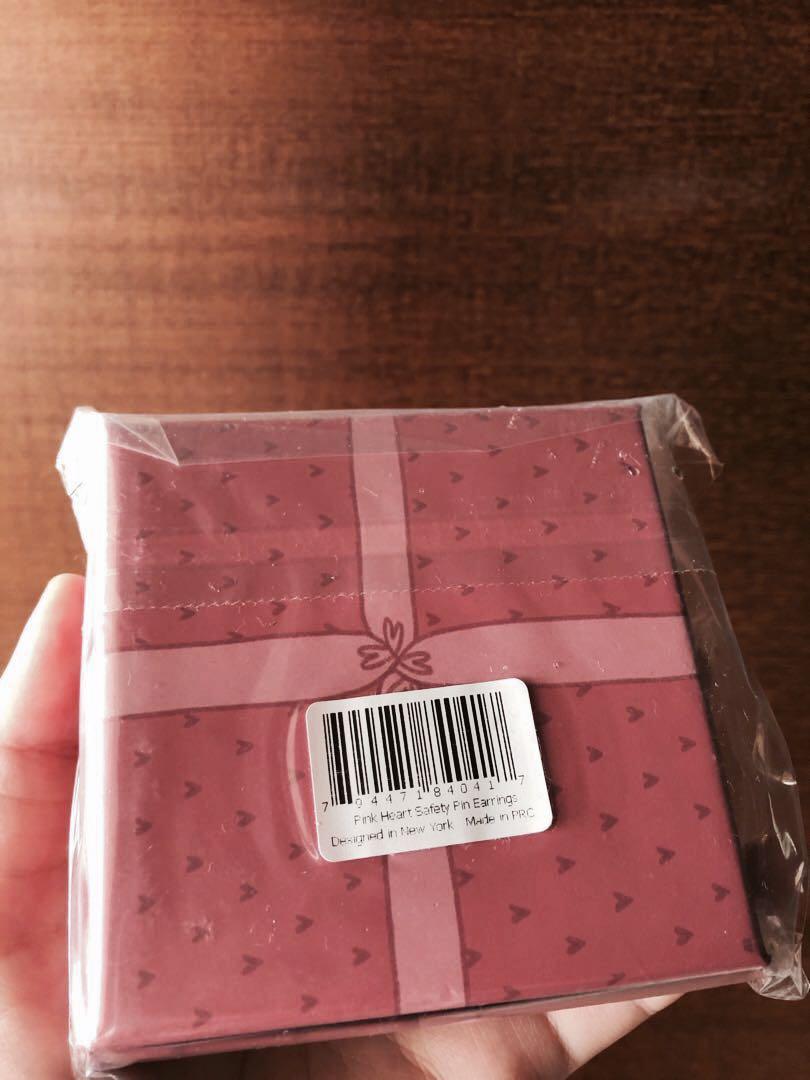 Bestdressed x En Route Jewelry Heart Safety Pin Earrings, Women's