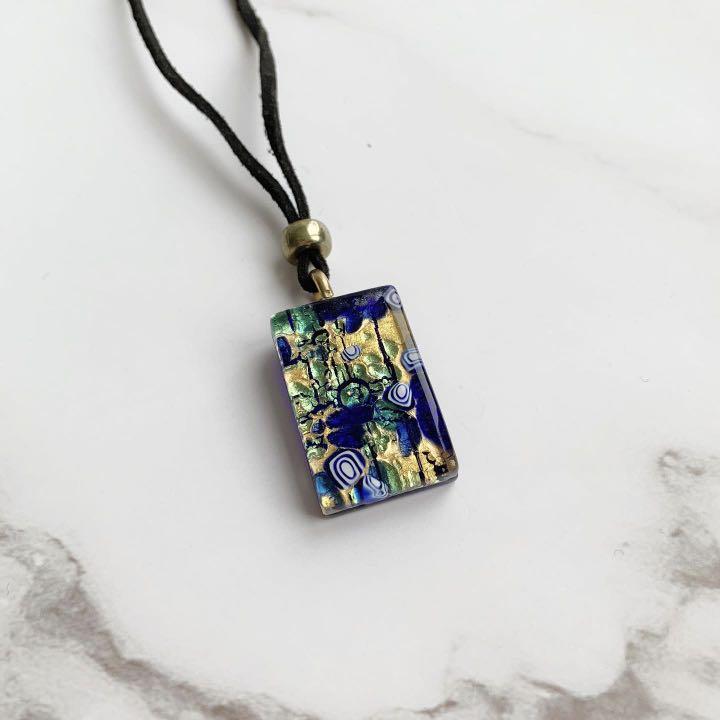 Blue Murano Glass Pendant Necklace from 