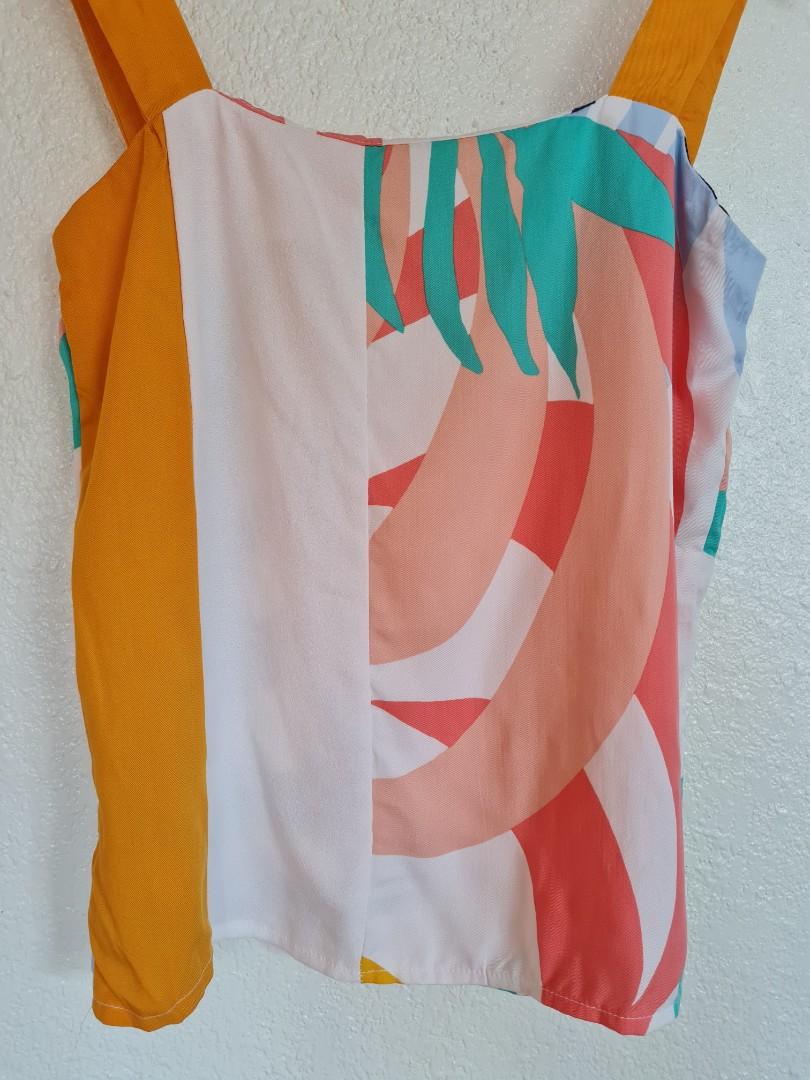Brand New #RiTZ Summer Print Top (Category: Sleeveless) located in Quezon City. Submitted by secondthemotion (Listing ID 1063108738, Image 3). Description: #RiTZ Summer Top mixed Fabric Prints Free Size made of Polyblend and Cotton Brand New. No damages. price: Php 599 (+shipping) *Shipping fee to be shouldered by buyer. **All sales are final..