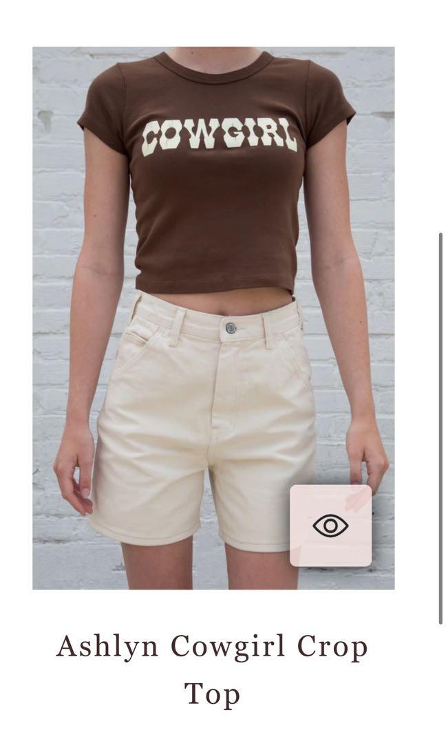 Brandy Melville Brown Cowgirl Crop Top Women S Fashion Tops Other Tops On Carousell