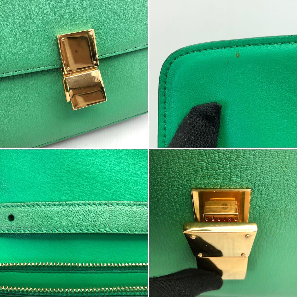 Celine green box bag sale
