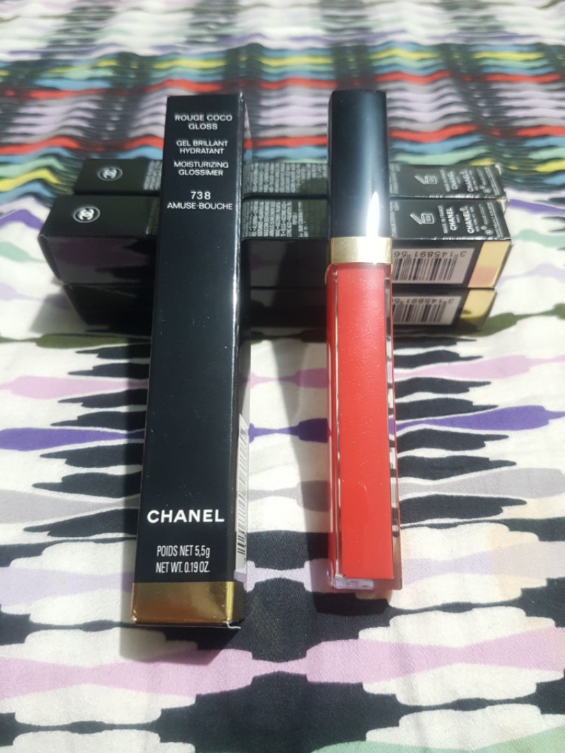 Chanel Rouge Coco Gloss Moisturizing Glossimer - # 738 Amuse-Bouche 0.19 oz Lip  Gloss 