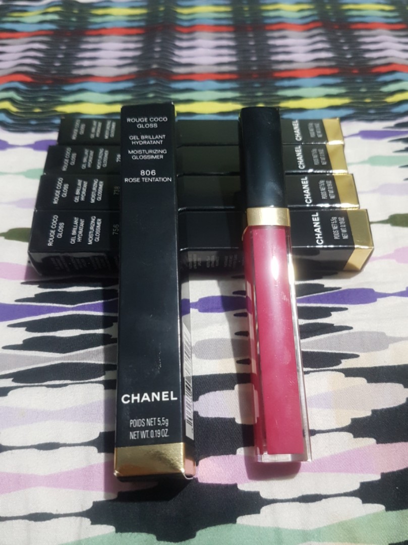 Chanel Rouge Coco Gloss Moisturizing Glossimer - # 806 Rose Tentation  5.5g/0.19oz